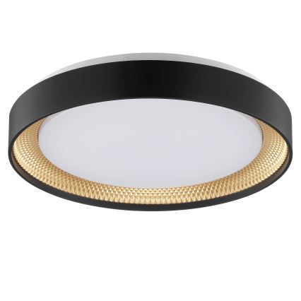 Brilliant - LED Stmívatelné stropní svítidlo WALDO LED/24W/230V 3000-6500K pr. 38,5 cm černá/zlatá + dálkové ovládání