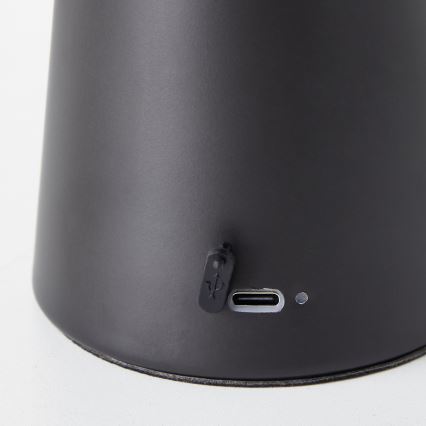 Brilliant - LED Stmívatelná dotyková venkovní stolní lampa MUFFIN LED/3W/5V USB 2600 mAh IP44 černá