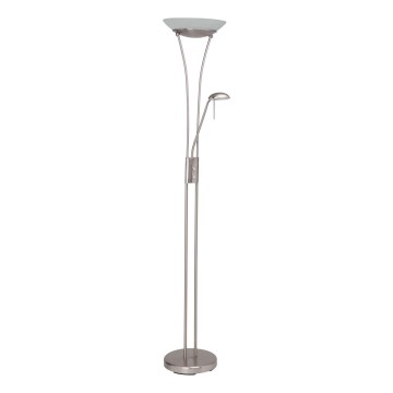 Brilliant - LED Stmívatelná stojací lampa FINN 2xLED/13W/230V matný chrom