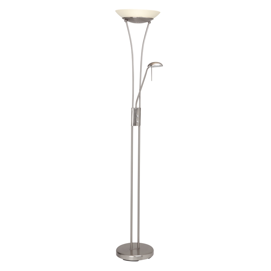 Brilliant - LED Stmívatelná stojací lampa FINN 2xLED/13W/230V matný chrom