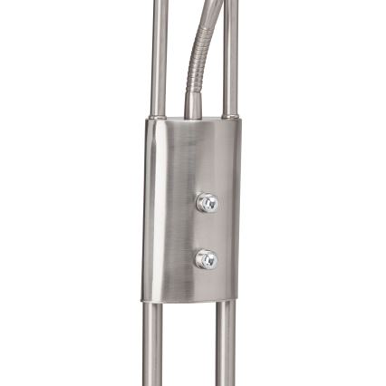 Brilliant - LED Stmívatelná stojací lampa FINN 2xLED/13W/230V matný chrom