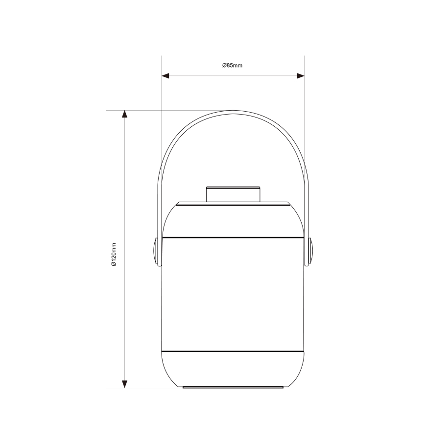 Brilliant - LED Stmívatelná venkovní stolní lampa GEMMA LED/1,9W/5V 1800 mAh IP44 bílá