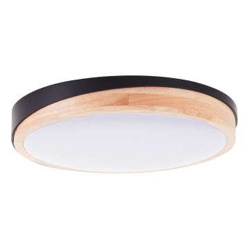 Brilliant - LED Stmívatelné stropní svítidlo BAARLO LED/24W/230V pr. 35 cm černá/gumovník - FSC certifikováno
