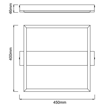 Brilliant - LED Stmívatelné stropní svítidlo LONEOS LED/24W/230V 3000K 45x40 cm