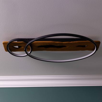 Brilliant - LED Stmívatelné stropní svítidlo PIRUS LED/30W/230V 30x70 cm gumovník