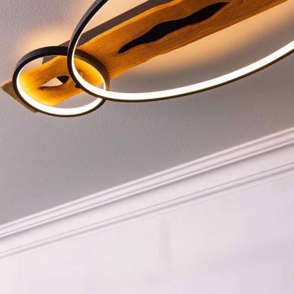 Brilliant - LED Stmívatelné stropní svítidlo PIRUS LED/30W/230V 30x70 cm gumovník