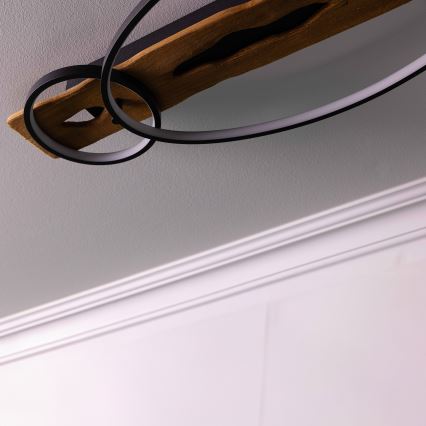 Brilliant - LED Stmívatelné stropní svítidlo PIRUS LED/30W/230V 30x70 cm gumovník
