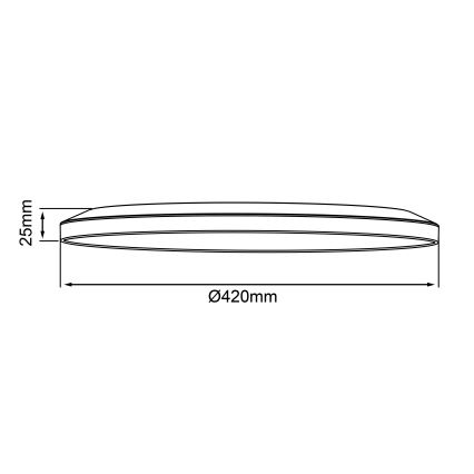 Brilliant - LED Stmívatelné stropní svítidlo SORELL LED/24/230V 3000-6500K pr. 42 cm bílá + dálkové ovládání