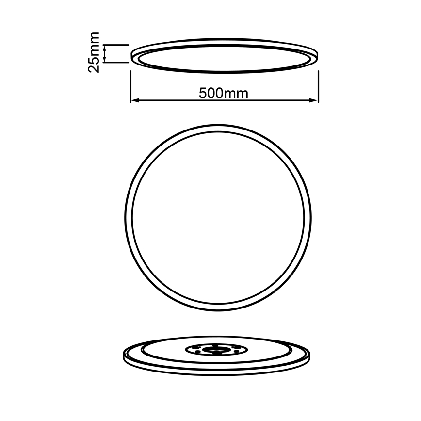 Brilliant - LED Stmívatelné stropní svítidlo TUCO LED/33W/230V 3000-6500K pr. 50 cm černá + dálkové ovládání