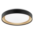 Brilliant - LED Stmívatelné stropní svítidlo WALDO LED/24W/230V 3000-6500K pr. 38,5 cm černá/zlatá + dálkové ovládání