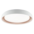 Brilliant - LED Stmívatelné stropní svítidlo WALDO LED/36W/230V 3000-6500K pr. 48,5 cm bílá/rose gold + dálkové ovládání