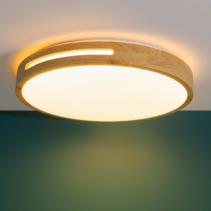 Brilliant - LED Stmívatelné stropní svítidlo WOODBURY LED/24W/230V pr. 39 cm gumovník