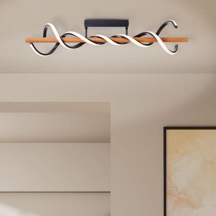 Brilliant - LED Stmívatelný přisazený lustr AMALIA LED/38W/230V borovice - FSC certifikováno