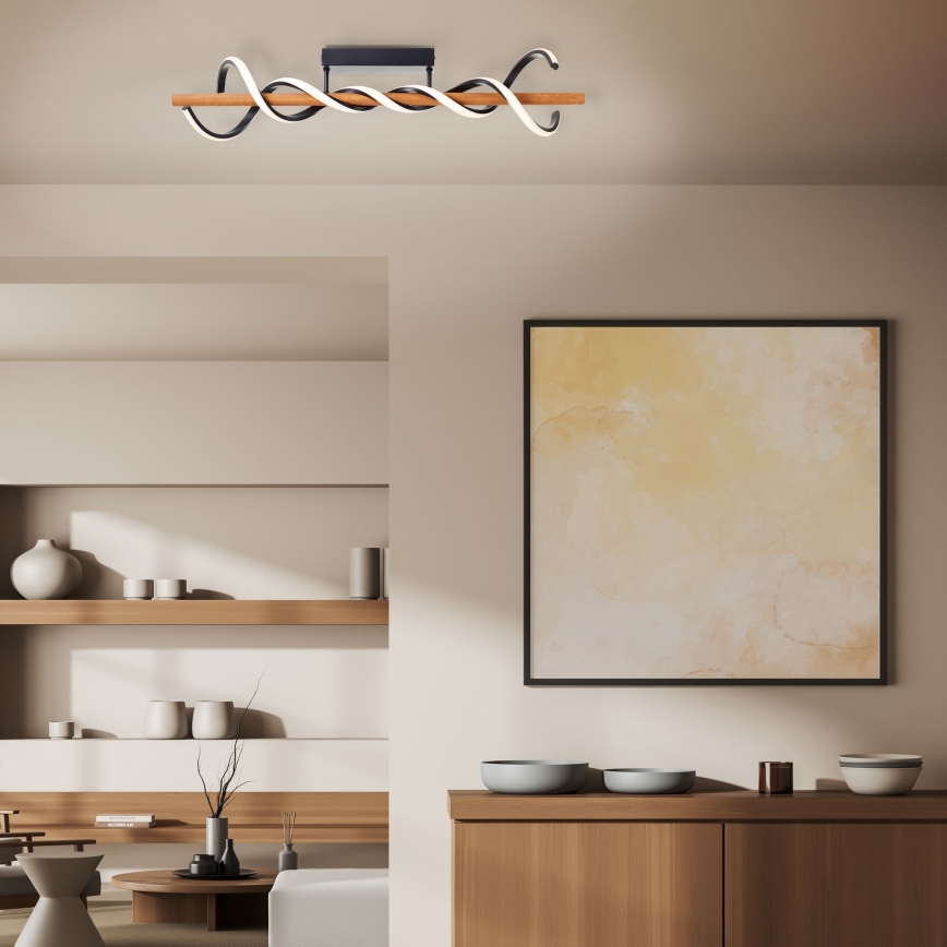 Brilliant - LED Stmívatelný přisazený lustr AMALIA LED/38W/230V borovice - FSC certifikováno