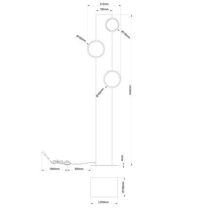 Brilliant - LED Stojací lampa CHEESY LED/20W/230V borovice
