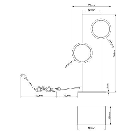 Brilliant - LED Stolní lampa CHEESY LED/12W/230V borovice