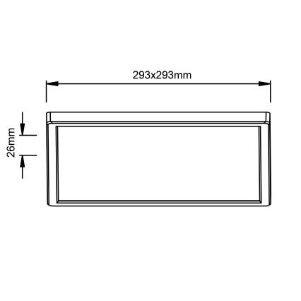 Brilliant - LED Stropní svítidlo MILTON LED/18W/230V 29,3x29,3 cm černá