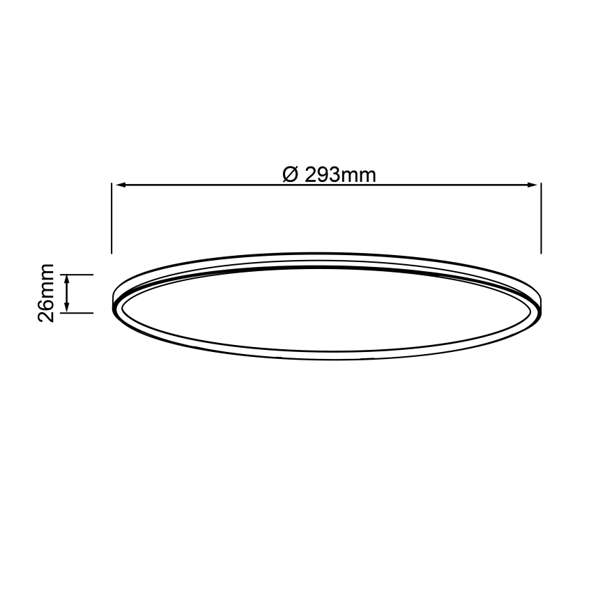 Brilliant - LED Stropní svítidlo MILTON LED/18W/230V pr. 29,3 cm černá