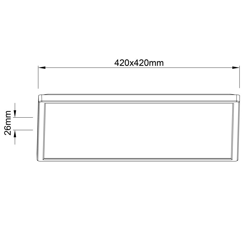 Brilliant - LED Stropní svítidlo MILTON LED/24W/230V 42x42 cm černá