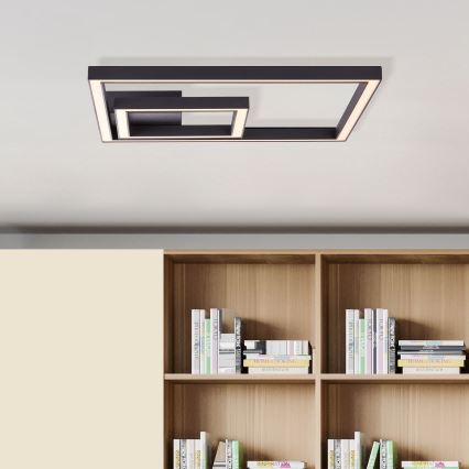 Brilliant - LED Stropní svítidlo QUON LED/24W/230V 3000K 40x40 cm černá