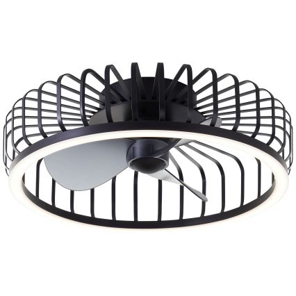 Brilliant - LED Stmívatelné stropní svítidlo s ventilátorem CAPO LED/36W/230V 2700-6500K pr. 48 cm černá + dálkové ovládání