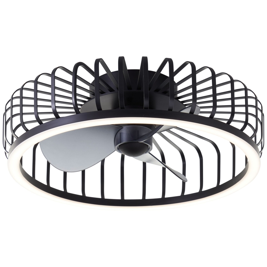 Brilliant - LED Stmívatelné stropní svítidlo s ventilátorem CAPO LED/36W/230V 2700-6500K pr. 48 cm černá + dálkové ovládání