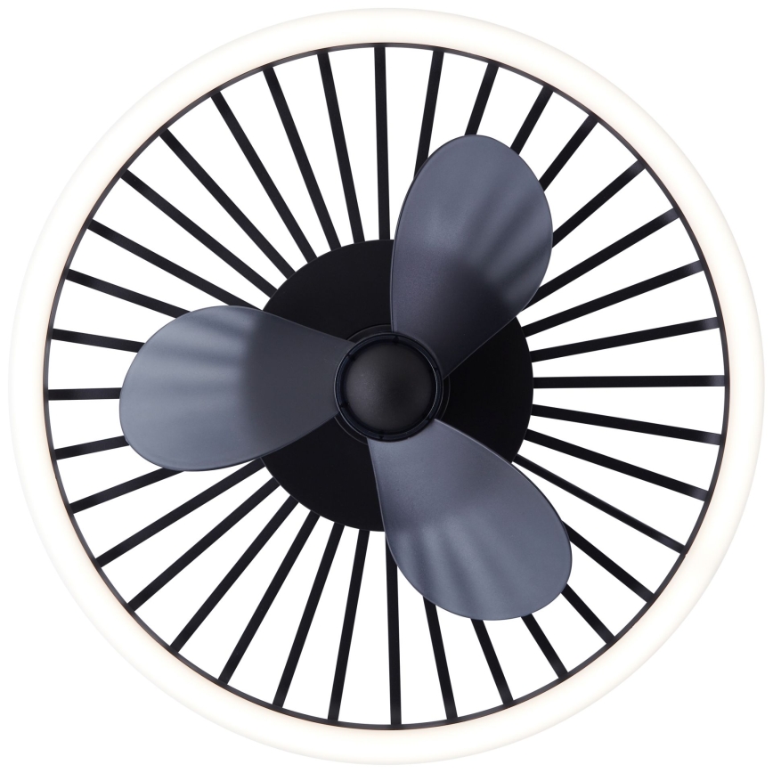 Brilliant - LED Stmívatelné stropní svítidlo s ventilátorem CAPO LED/36W/230V 2700-6500K pr. 48 cm černá + dálkové ovládání