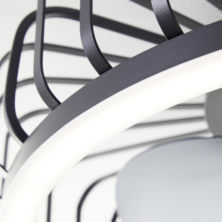 Brilliant - LED Stmívatelné stropní svítidlo s ventilátorem CAPO LED/36W/230V 2700-6500K pr. 48 cm černá + dálkové ovládání