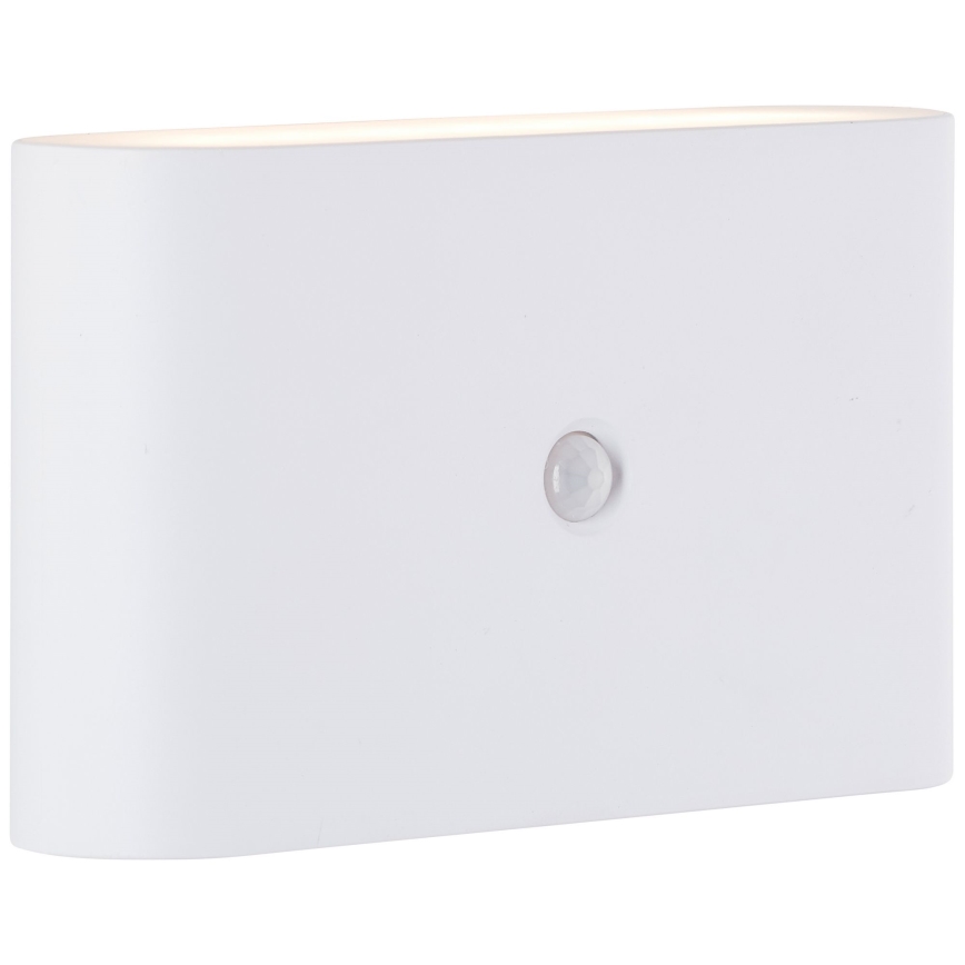 Brilliant - LED Venkovní nabíjecí nástěnné svítidlo se senzorem XINO LED/3W/5V IP44 bílá