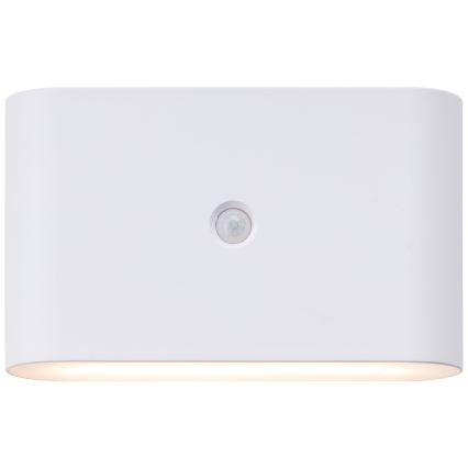 Brilliant - LED Venkovní nabíjecí nástěnné svítidlo se senzorem XINO LED/3W/5V IP44 bílá