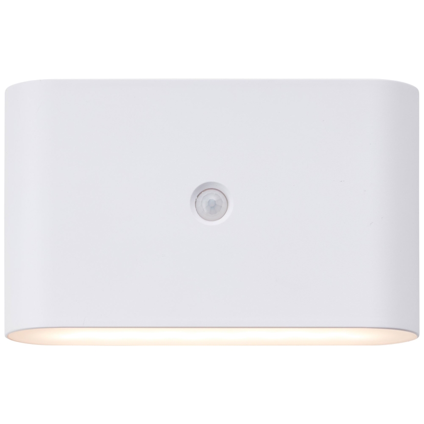 Brilliant - LED Venkovní nabíjecí nástěnné svítidlo se senzorem XINO LED/3W/5V IP44 bílá