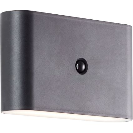 Brilliant - LED Venkovní nabíjecí nástěnné svítidlo se senzorem XINO LED/3W/5V IP44 černá