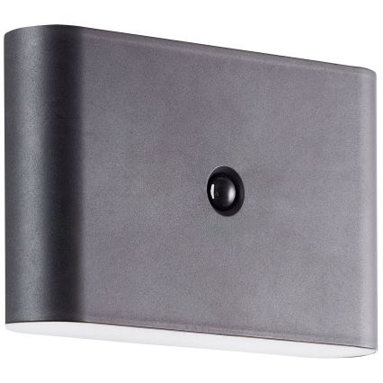 Brilliant - LED Venkovní nabíjecí nástěnné svítidlo se senzorem XINO LED/3W/5V IP44 černá
