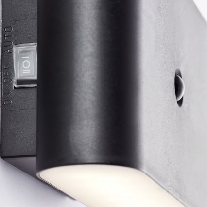 Brilliant - LED Venkovní nabíjecí nástěnné svítidlo se senzorem XINO LED/3W/5V IP44 černá