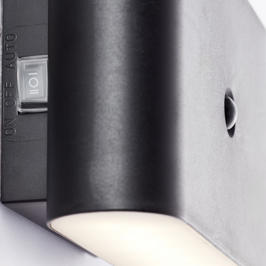 Brilliant - LED Venkovní nabíjecí nástěnné svítidlo se senzorem XINO LED/3W/5V IP44 černá