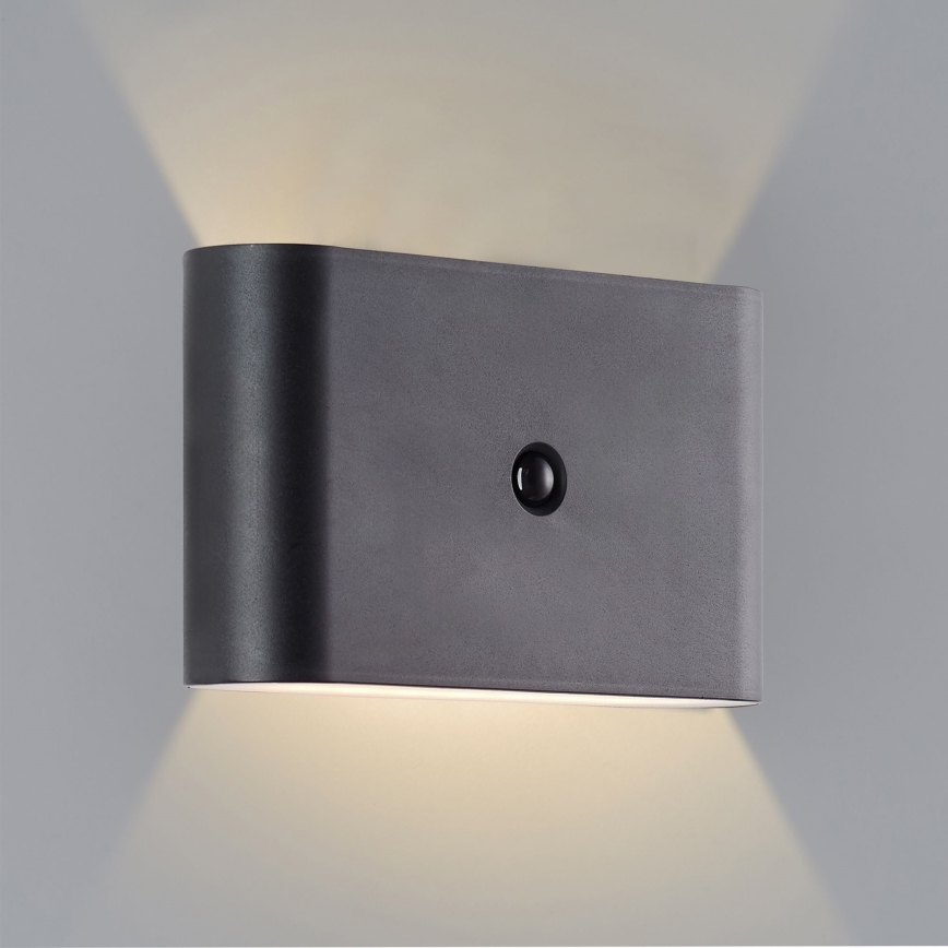 Brilliant - LED Venkovní nabíjecí nástěnné svítidlo se senzorem XINO LED/3W/5V IP44 černá