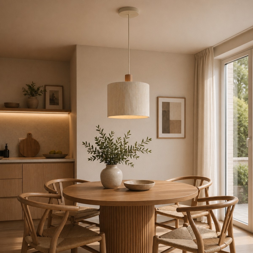 Brilliant - Lustr na lanku ARLO 1xE27/20W/230V pr. 35 cm krémová