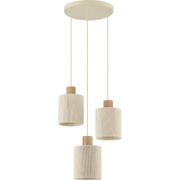 Brilliant - Lustr na lanku ARLO 3xE27/20W/230V pr. 40 cm krémová