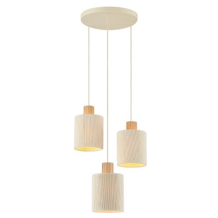 Brilliant - Lustr na lanku ARLO 3xE27/20W/230V pr. 40 cm krémová