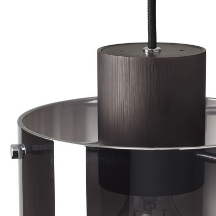 Brilliant - Lustr na lanku BETH 3xE27/60W/230V černá/kouřová