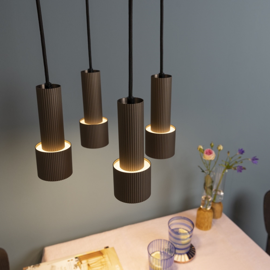 Brilliant - Lustr na lanku CADIZ 4xGU10/10W/230V pr. 35 cm bronzová