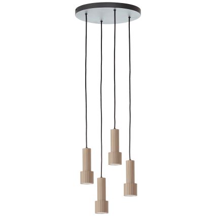 Brilliant - Lustr na lanku CADIZ 4xGU10/10W/230V pr. 35 cm bronzová