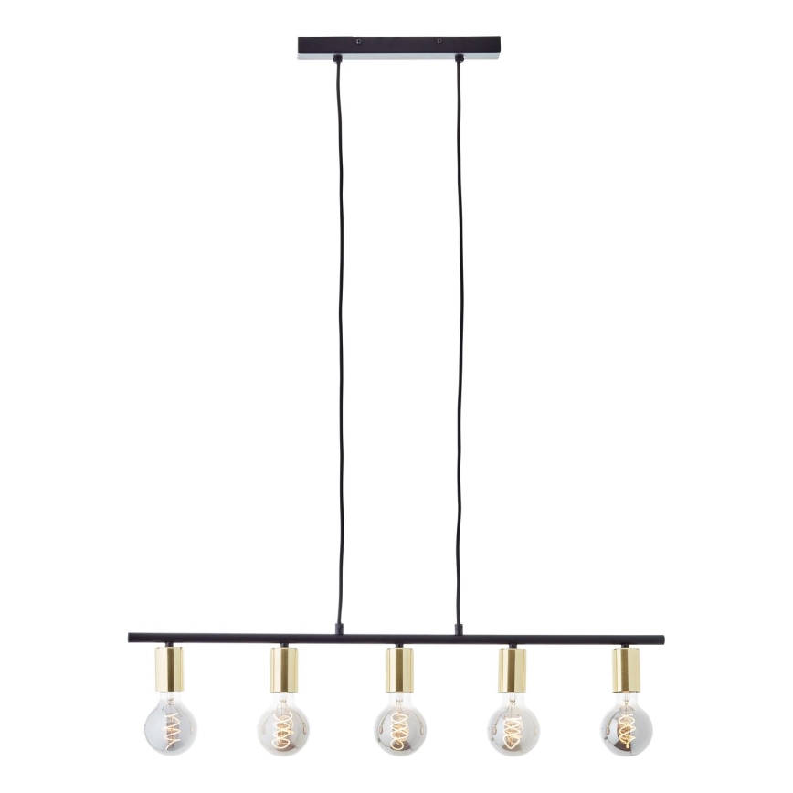 Brilliant - Lustr na lanku KERRY 5xE27/40W/230V černá/mosaz