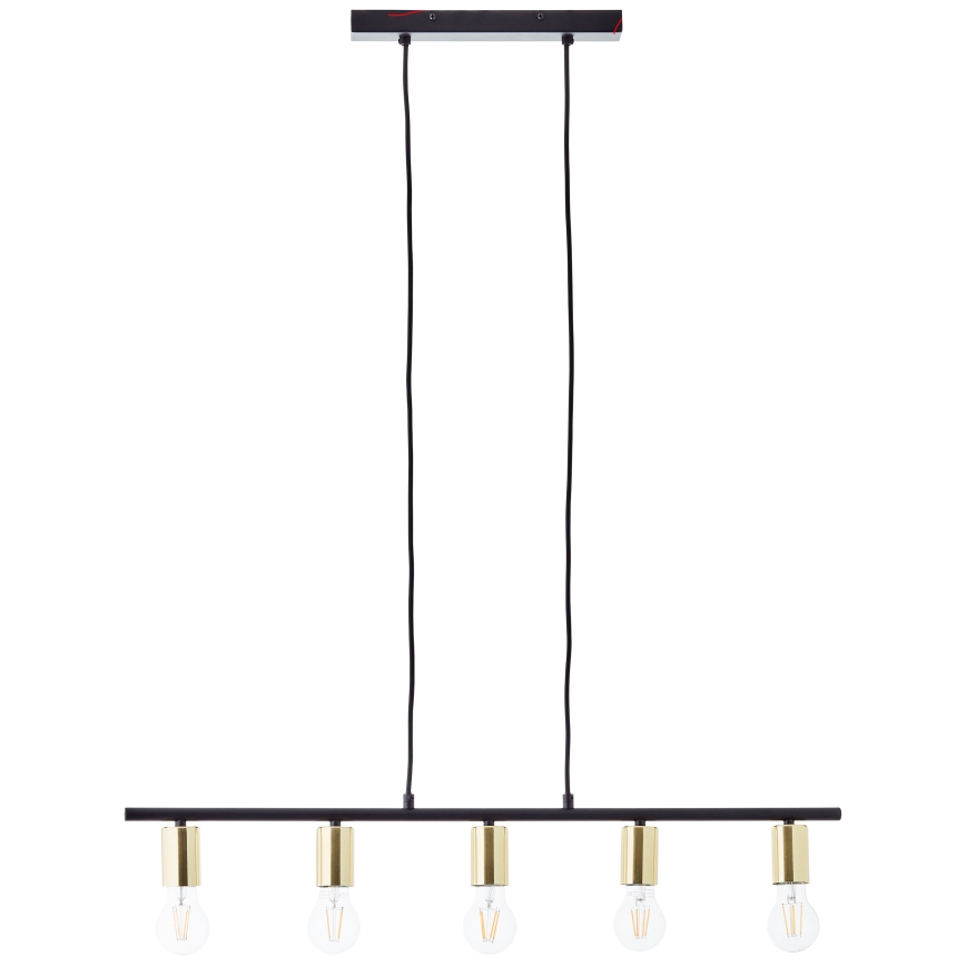 Brilliant - Lustr na lanku KERRY 5xE27/40W/230V černá/mosaz