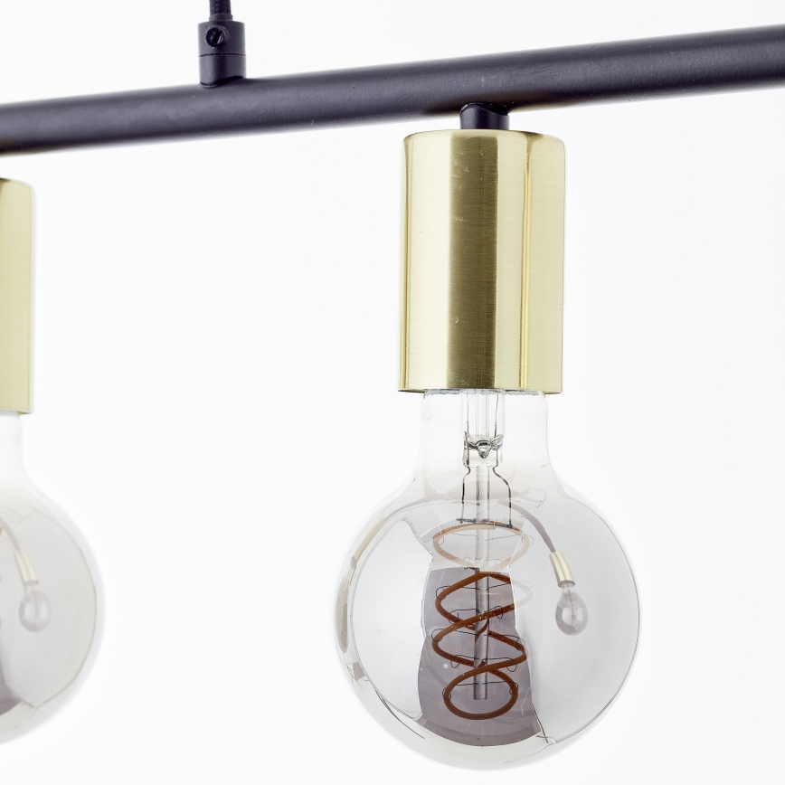 Brilliant - Lustr na lanku KERRY 5xE27/40W/230V černá/mosaz