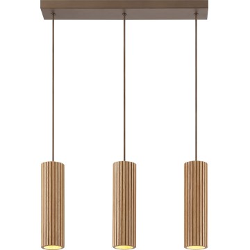 Brilliant - Lustr na lanku LAKEWOOD 3xGU10/10W/230V hnědá