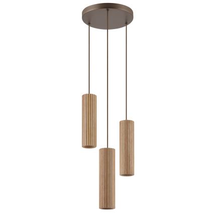 Brilliant - Lustr na lanku LAKEWOOD 3xGU10/10W/230V pr. 28 cm hnědá