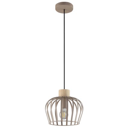 Brilliant - Lustr na lanku NORDIC CAGE 1xE27/20W/230V pr. 25 cm béžová
