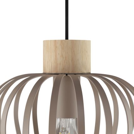 Brilliant - Lustr na lanku NORDIC CAGE 1xE27/20W/230V pr. 25 cm béžová