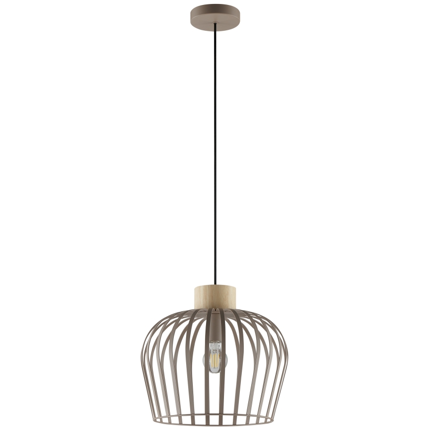Brilliant - Lustr na lanku NORDIC CAGE 1xE27/20W/230V pr. 35 cm béžová